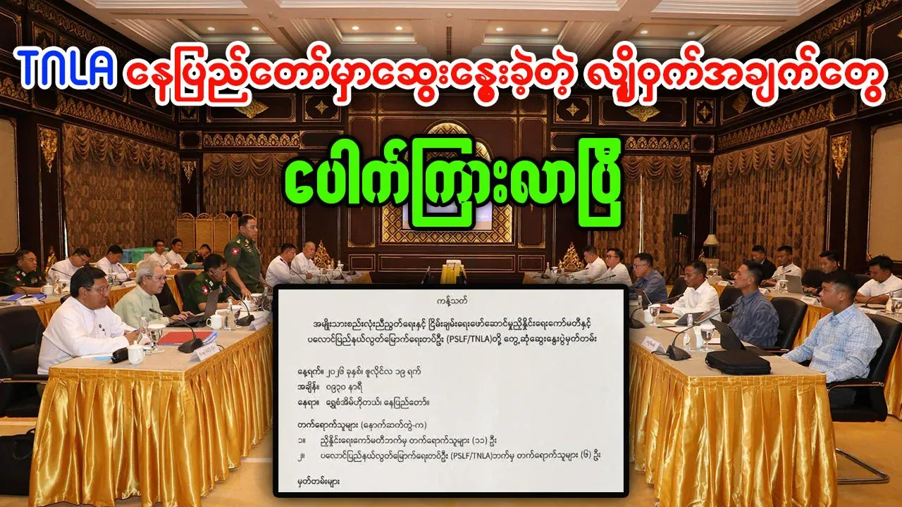 TNLA leaked confidential information discussed in Nay Pyi Taw