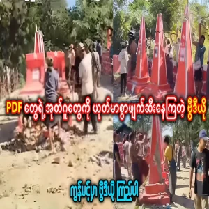 Video footage shows people destroying the tombs of PDF