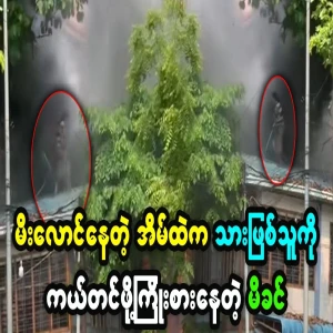 Video of a mother trying to save her son from burning house