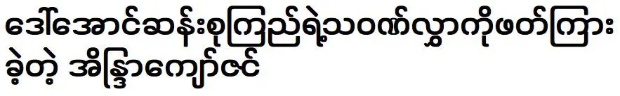 Eaindra Kyaw Zin was read Daw Aung San Suu Kyi's message