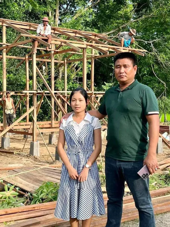 First prize winner Htike Thu Lin has been given a new house