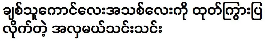 คุณทิน เธียร ผู้แสดงผลงานศิลปะทั้งหมดของเธอ