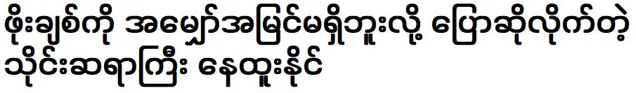 A martial arts master Ne Htoo Naing was said that Phoe Chit had no hope