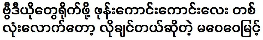 Ma Wai Wai Myint said that she wanted a good phone to shoot videos