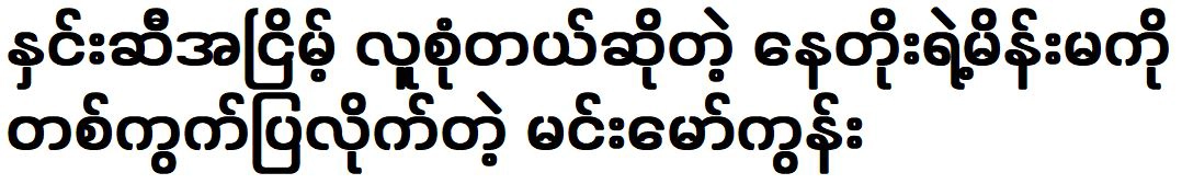 Min Maw Kun solved the problem that Nay Toe told about roses