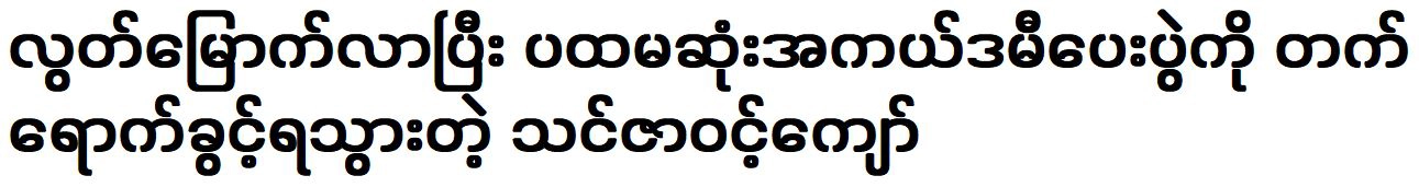 Thinzar Wint Kyaw had the opportunity to attend the first Academy Awards